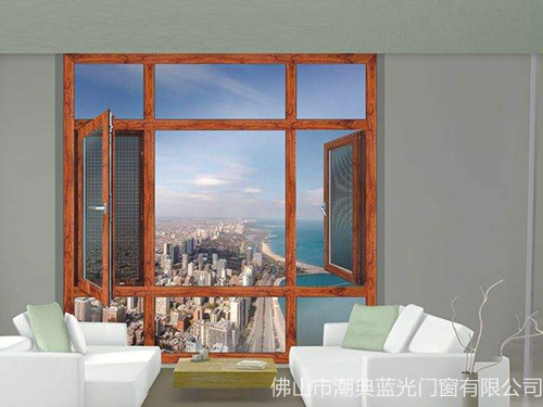 110断桥双色平开窗纱一体1